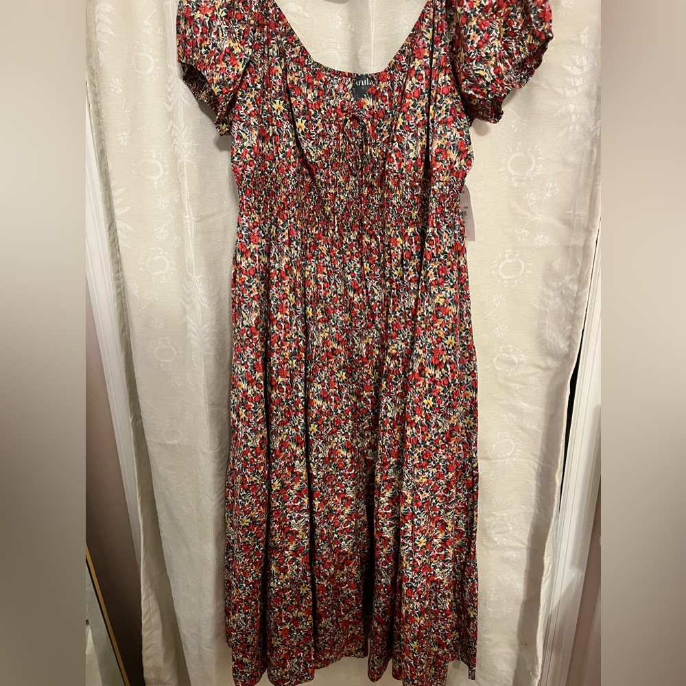 Arula Red Floral Dress